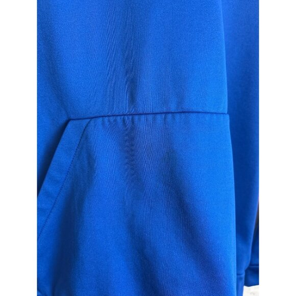 Nike Blue Hoodie Men's L DriFit Pullover Sweatshirt White Swoosh Logo Athleisure - Picture 12 of 12